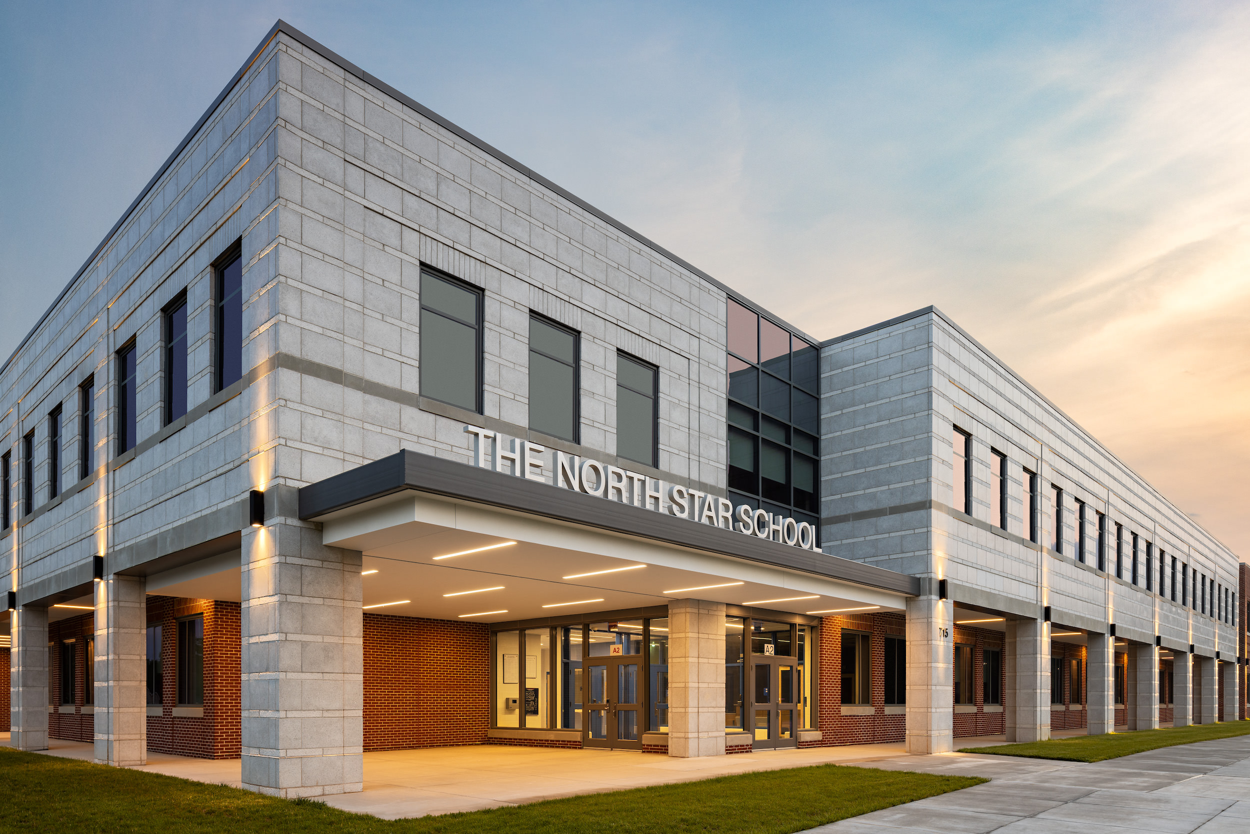 The North Star School constructed using Trendstone Plus and Mesastone CMU.